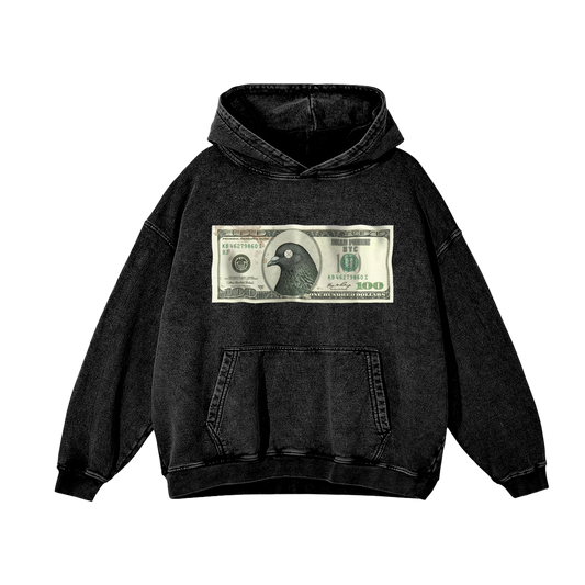 DP Dollar Note Acid Washed Hoodie (Preorder)